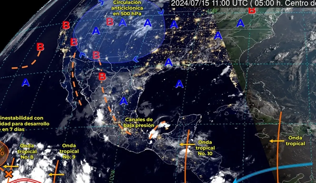 El Servicio Meterológico Nacional (SMN) de la Comisión Nacional del Agua (CONAGUA)  informó que se esperan lluvias en la mayor parte del territorio nacional. Foto: X @conagua_clima