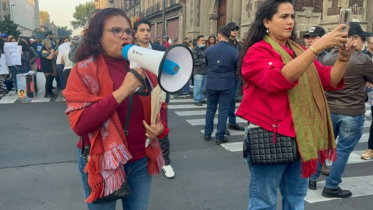 Protesta de la Universidad Autónoma de Sinaloa en CDMX. Foto: Ramón Ramírez