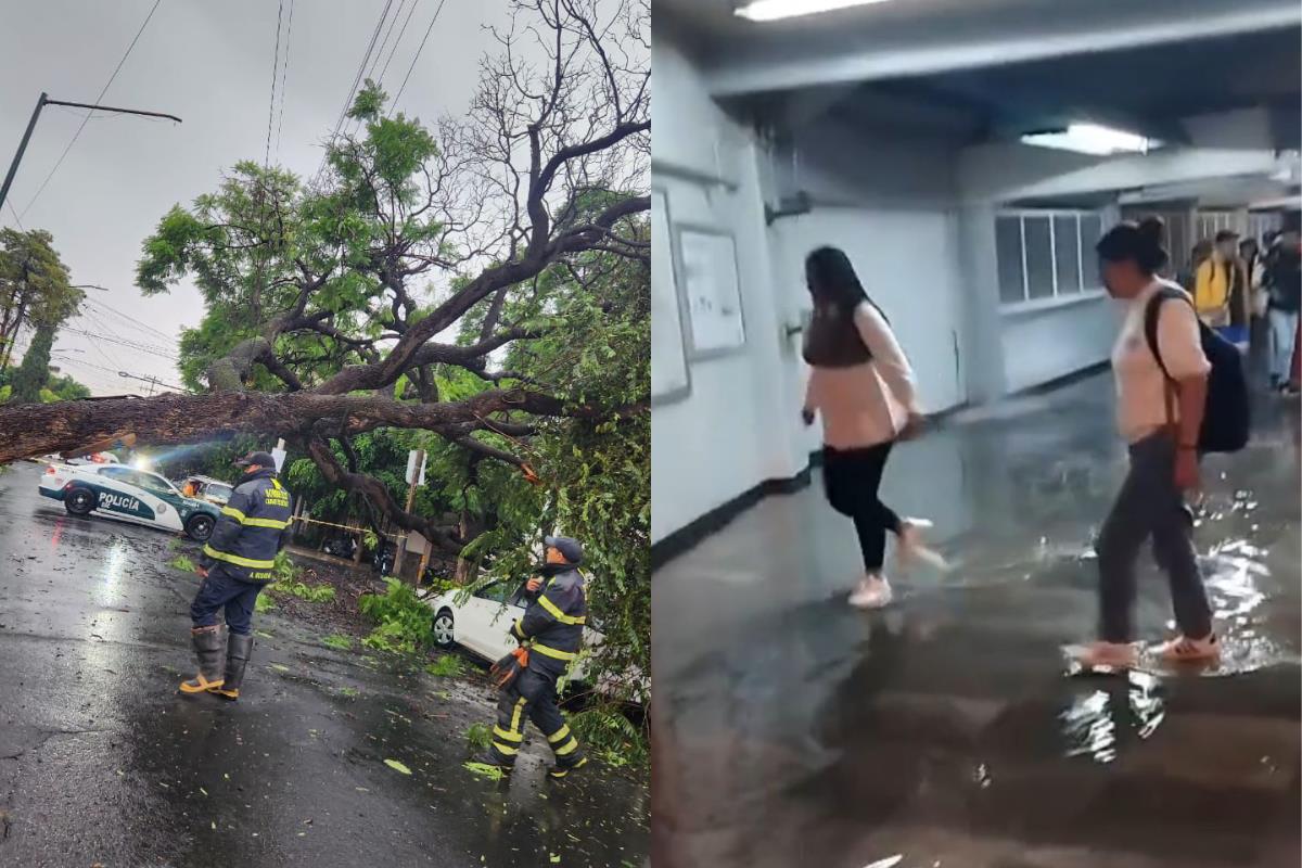 Afectaciones por lluvia en CDMX.   Foto: Ramón Ramírez