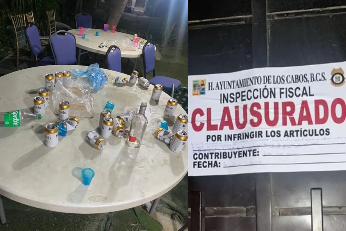 Clausuran fiestas clandestinas en Los Cabos este find de semana. Foto: Especial