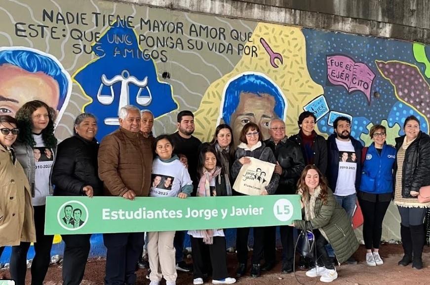 Colectivo TodxsSomosJorgeyJavier, honra a los 2 estudiantes asesinados del TEC. Foto.. Colectivo vía Facebook