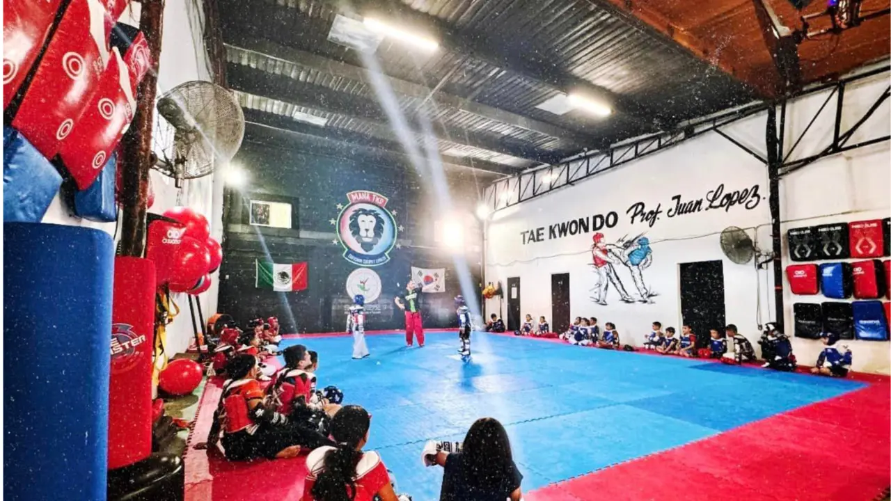 Dojo de los atletas coahuilenses que participarán en la justa deportiva / Foto: Escuela de Taekwondo Maná Acuña