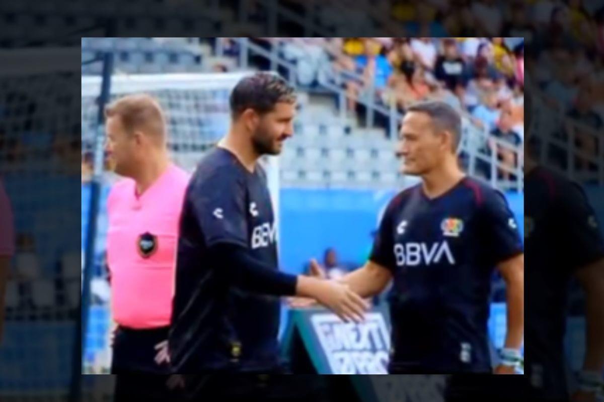 André-Pierre Gignac y Luis Hernández. Foto: X @BullcrazyMusi