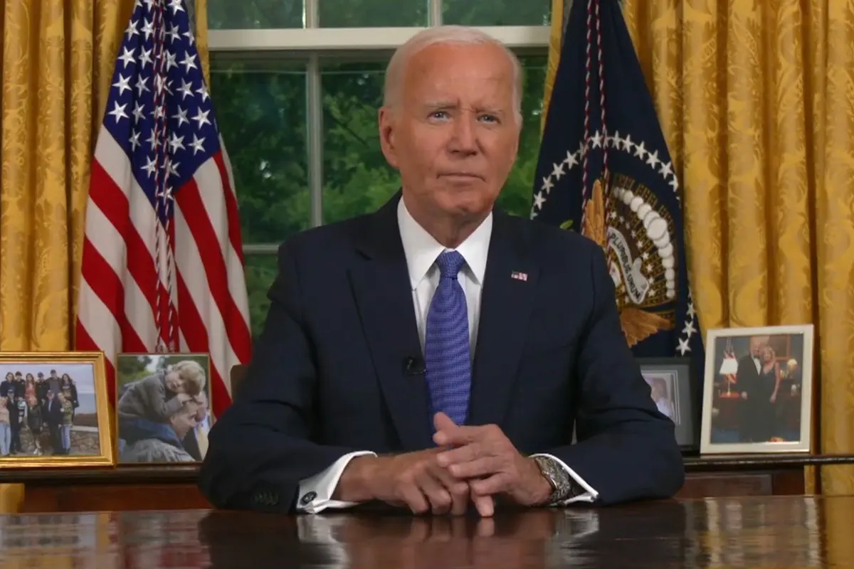 Joe Biden emitiendo discurso Foto: X(Twitter) @POTUS