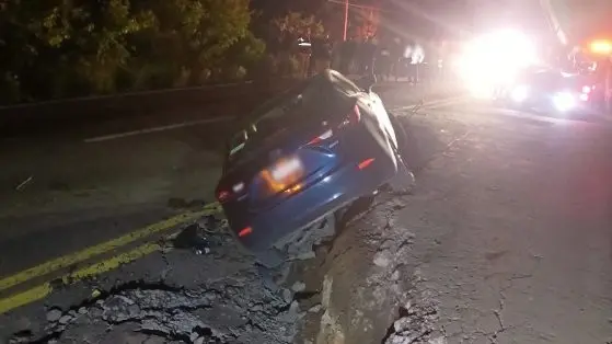 La temporada de lluvias colapsó la carretera. Imagen: GN_carreteras.