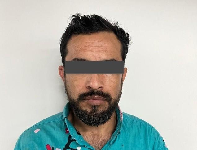 Omar N tras haber sido detenido por el delito de homicidio calificado. Foto: Fiscalía General de Justicia de Nuevo León.