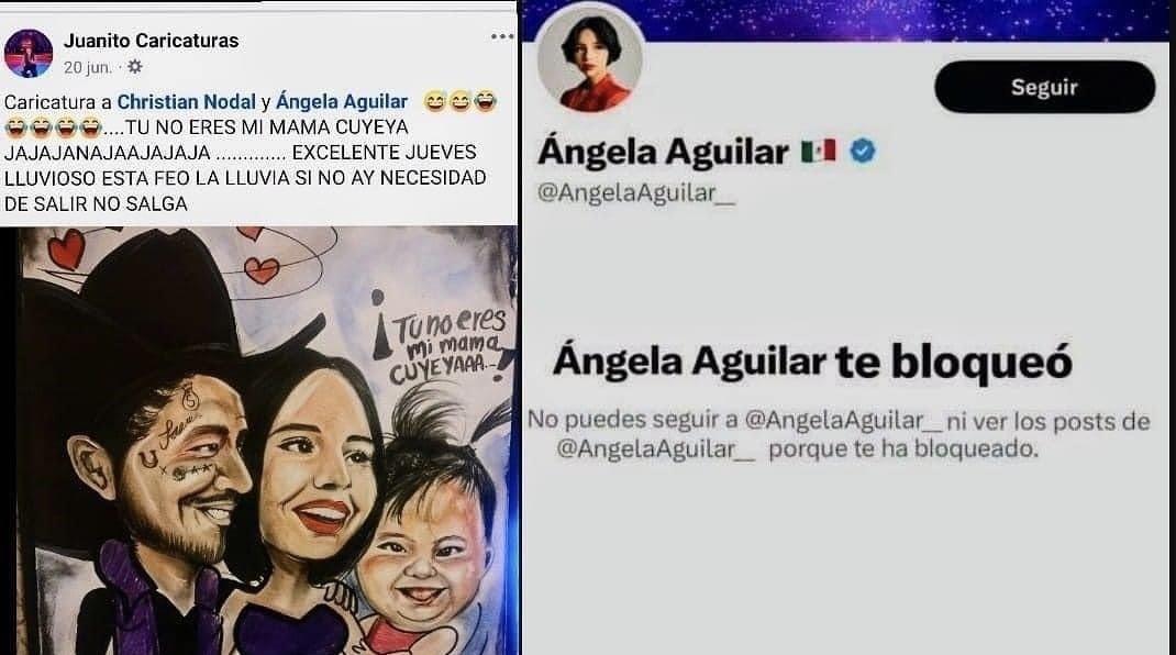 Caricaturista regio es bloqueado en redes sociales por Ángela Aguilar Foto: Juanito Caricaturas