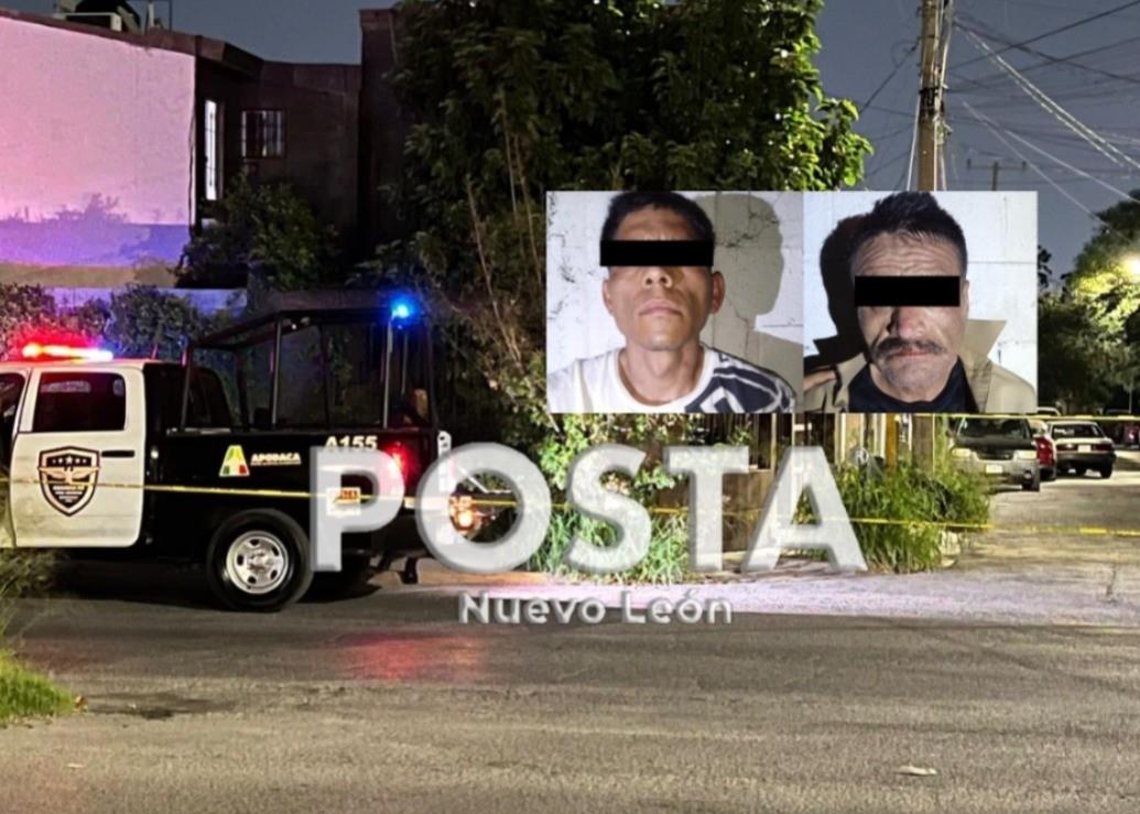 Patrulla de la policía de Apodaca tras haber sido atacada por sicarios armados identificados como Javier N Y Ricardo N. Foto: Raymundo Elizalde.