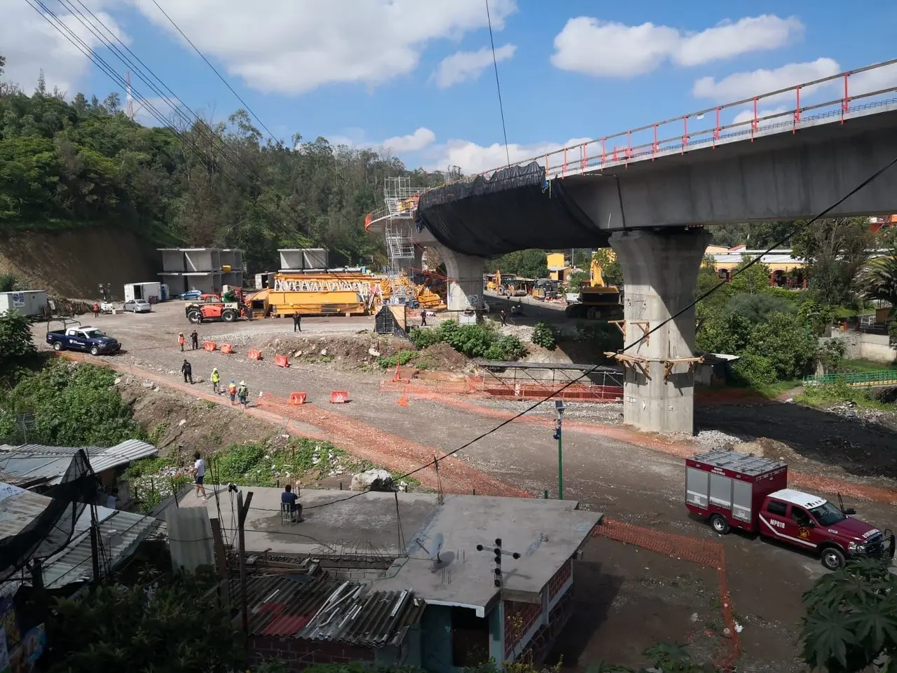 Tramo del Tren Interurbano donde se encontró un cuerpo. Foto: Ramón Ramírez