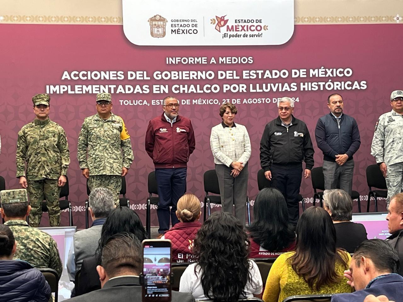 El gobierno del Estado de México presentó un informe de actividades de Chalco. Imagen: POSTA