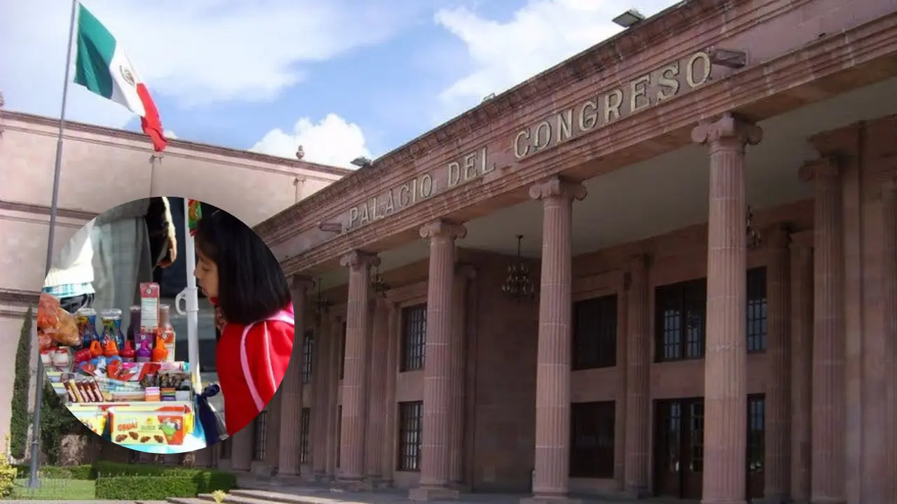 Congreso del Estado de Coahuila y comida chatarra afuera de las escuelas / Foto: Redes Sociales