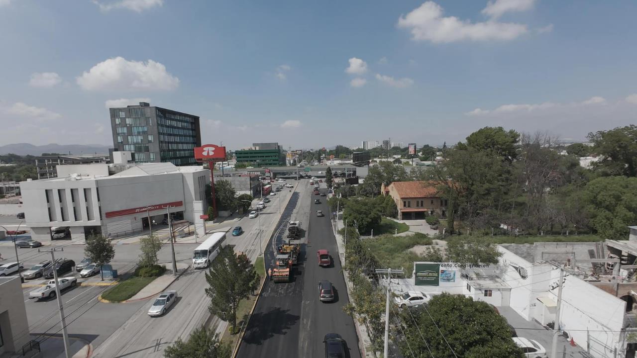 Trabajos de repavimentación en el bulevar Venustiano Carranza de Saltillo / Foto: Gobierno Municipal de Saltillo