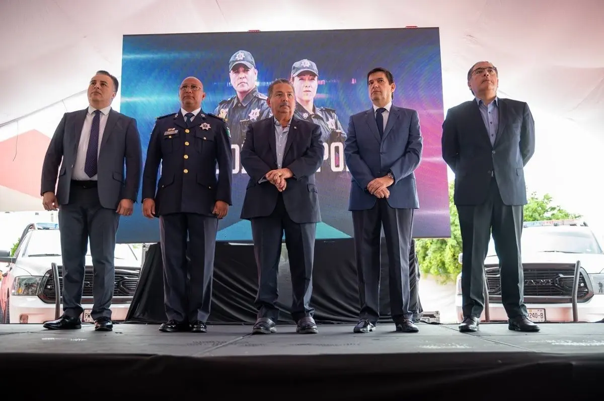 El secretario técnico del gabinete de Escobedo,  José Antonio Quiroga, durante la celebración del Día del Policía. Foto: Gobierno de Escobedo