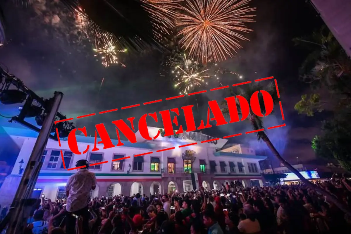 Grito de Independencia en Mazatlán, etiqueta de cancelado. Foto: Ayuntamiento de Mazatlán