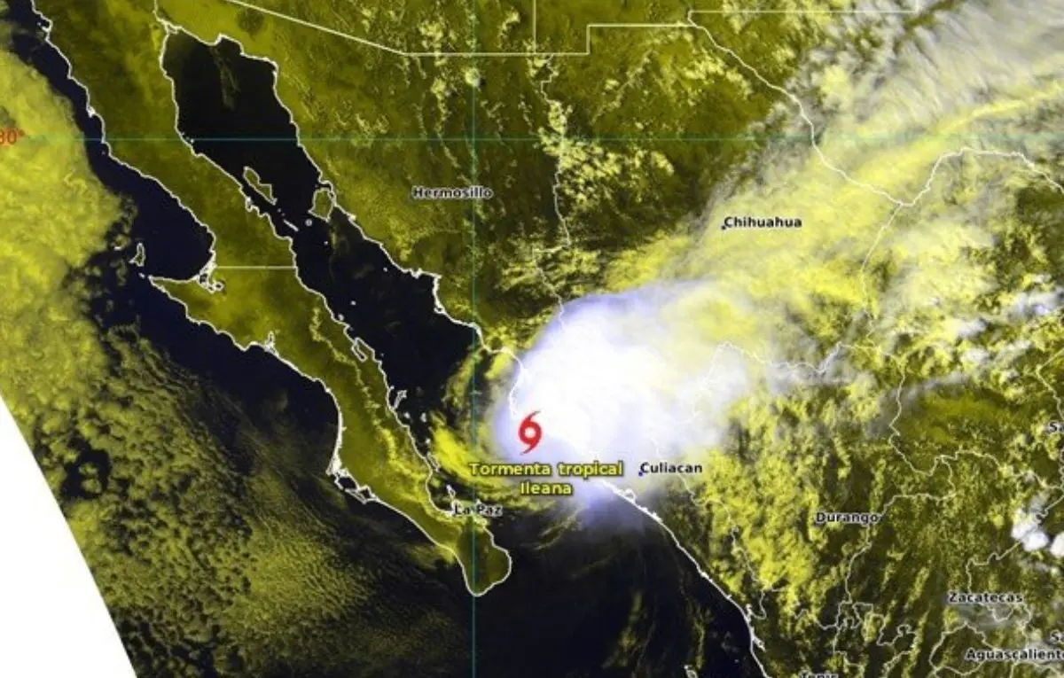 La tormenta tropical Ileana se encuentra en Sinaloa. Foto: Conagua