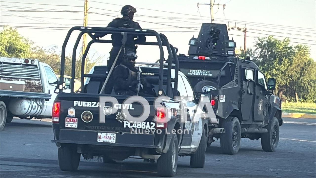 Elementos de Fuerza Civil movilizandose en el hecho. Foto: POSTA MX.