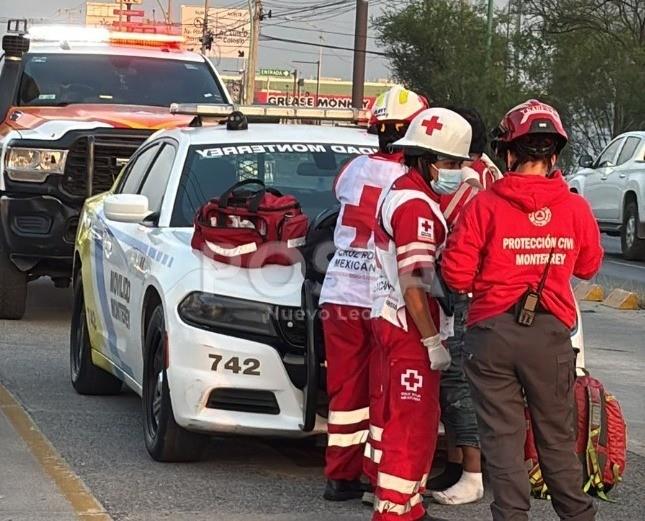 Derrape en la Ecovía: Motociclista resulta herido tras perder el control (FOTOS)