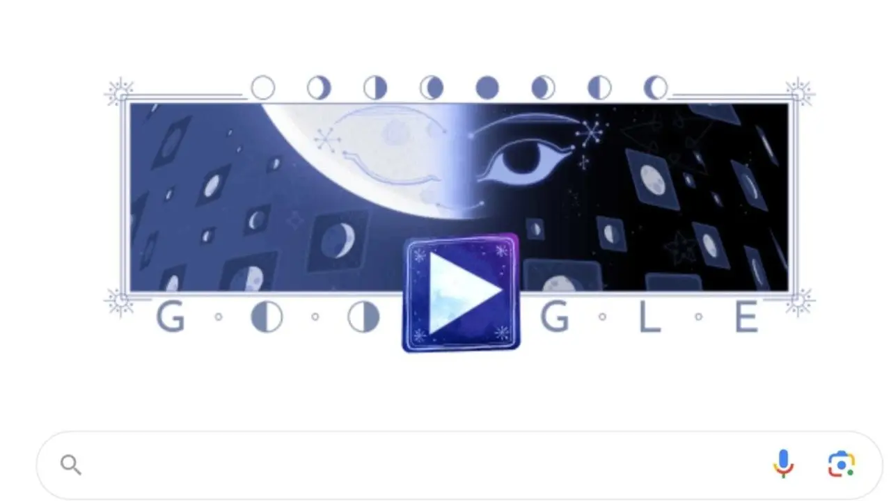 Explora el ciclo lunar con el nuevo doodle interactivo de Google en octubre. Foto: Google