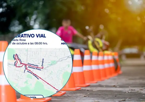 Operativo vial en Monterrey por el evento Rodada Rosa este domingo