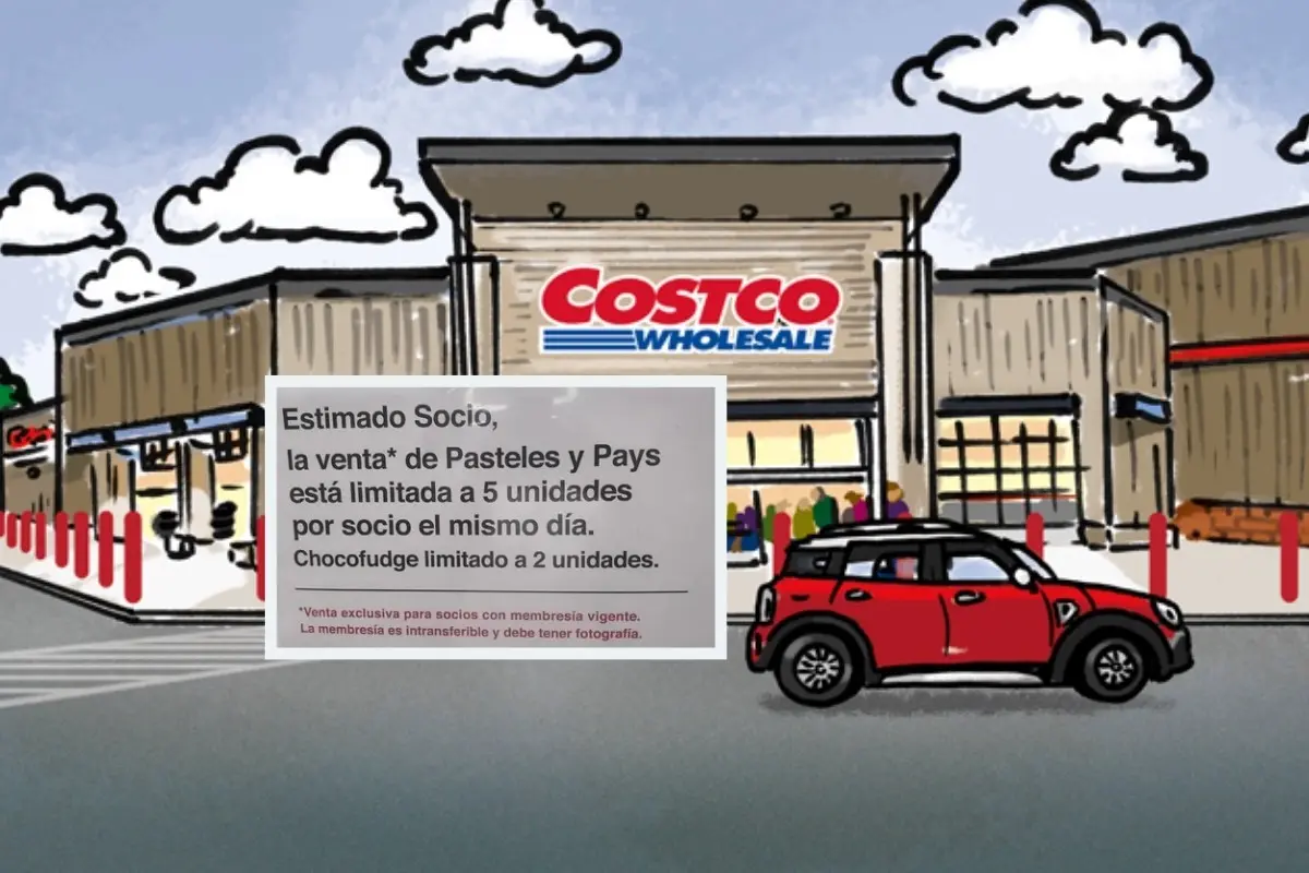 Costco y un aviso de venta. Foto: Composición Canva