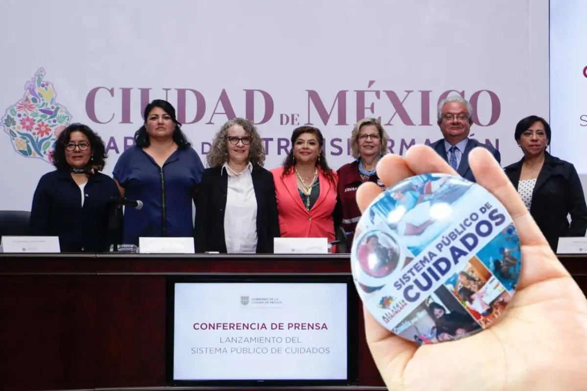 Clara de Brugada en la presentación del Sistema Público de Cuidados.   Foto: Especial