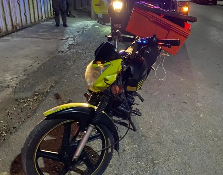 La moto que fue decomisada por la Policía de Monterrey. Foto: Policía de Monterrey.