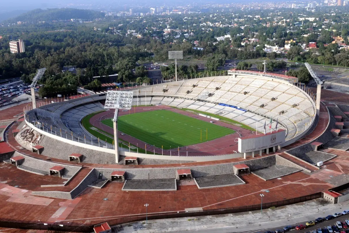 Toma aérea del Estadio Olímpico Universitario Foto: DGCS UNAM