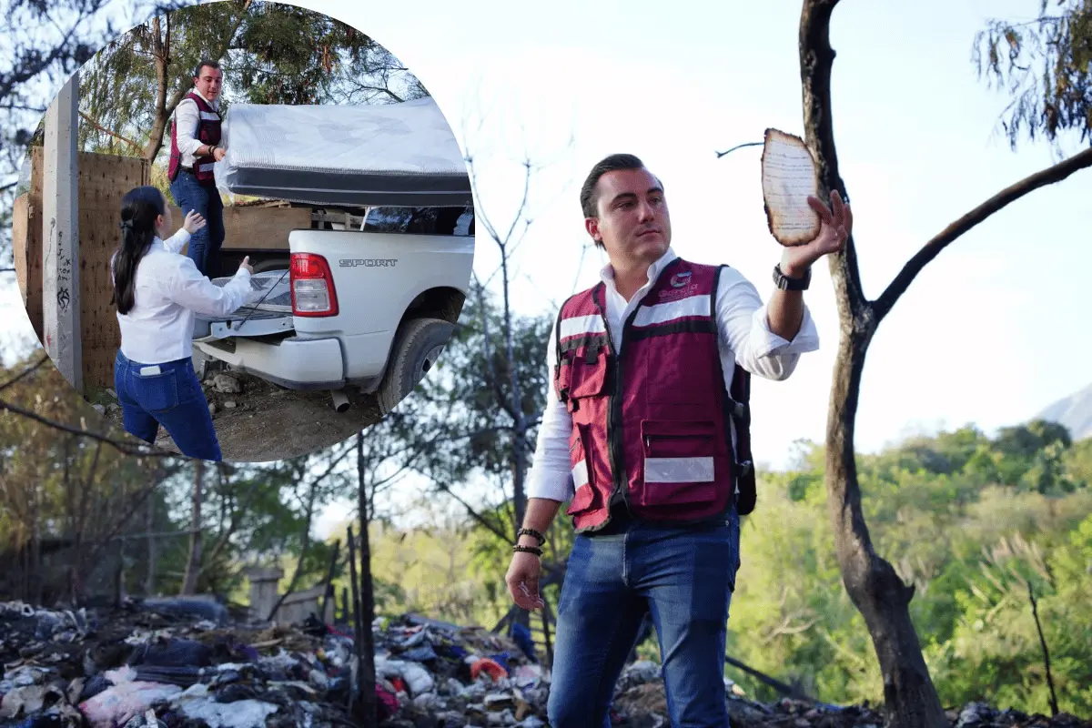 A pesar del dolor de perder sus hogares, Guerra reafirmó su promesa de no dejarlos solos: “Seguiremos ayudándolos a salir adelante”, aseguró. Foto: Canva/Gobierno de García.