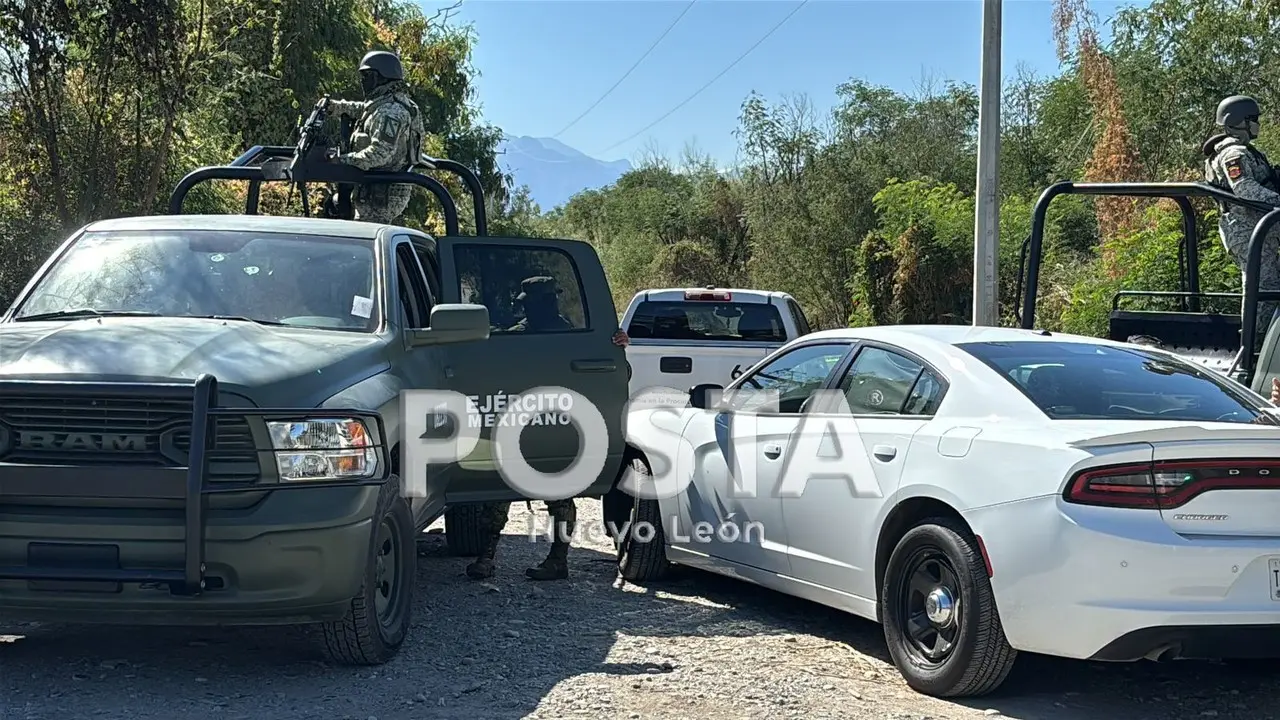 Unidades de policía en Montemorelos. Foto: Raymundo Elizalde