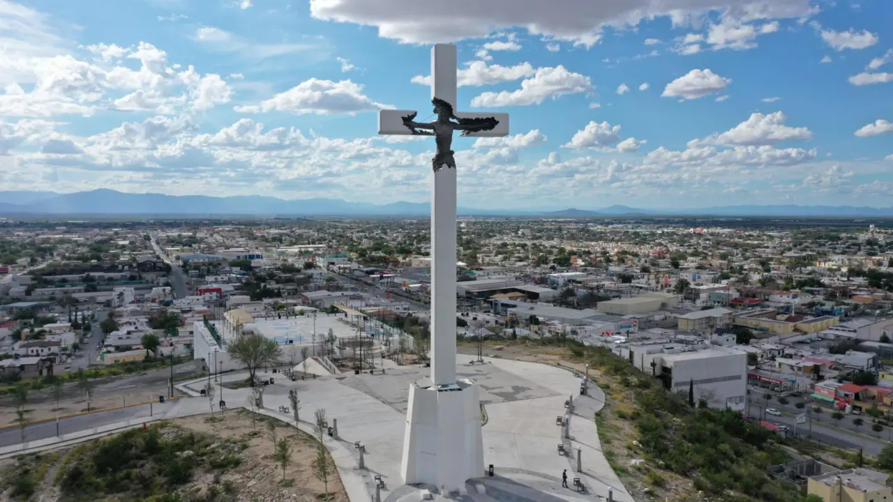 Cristo de la Bartola en Monclova punto de arranque para El Gran Abrazo / Fotos: VisitMonclova | Edgar Franco Olguin | Mario Dávila Delgado