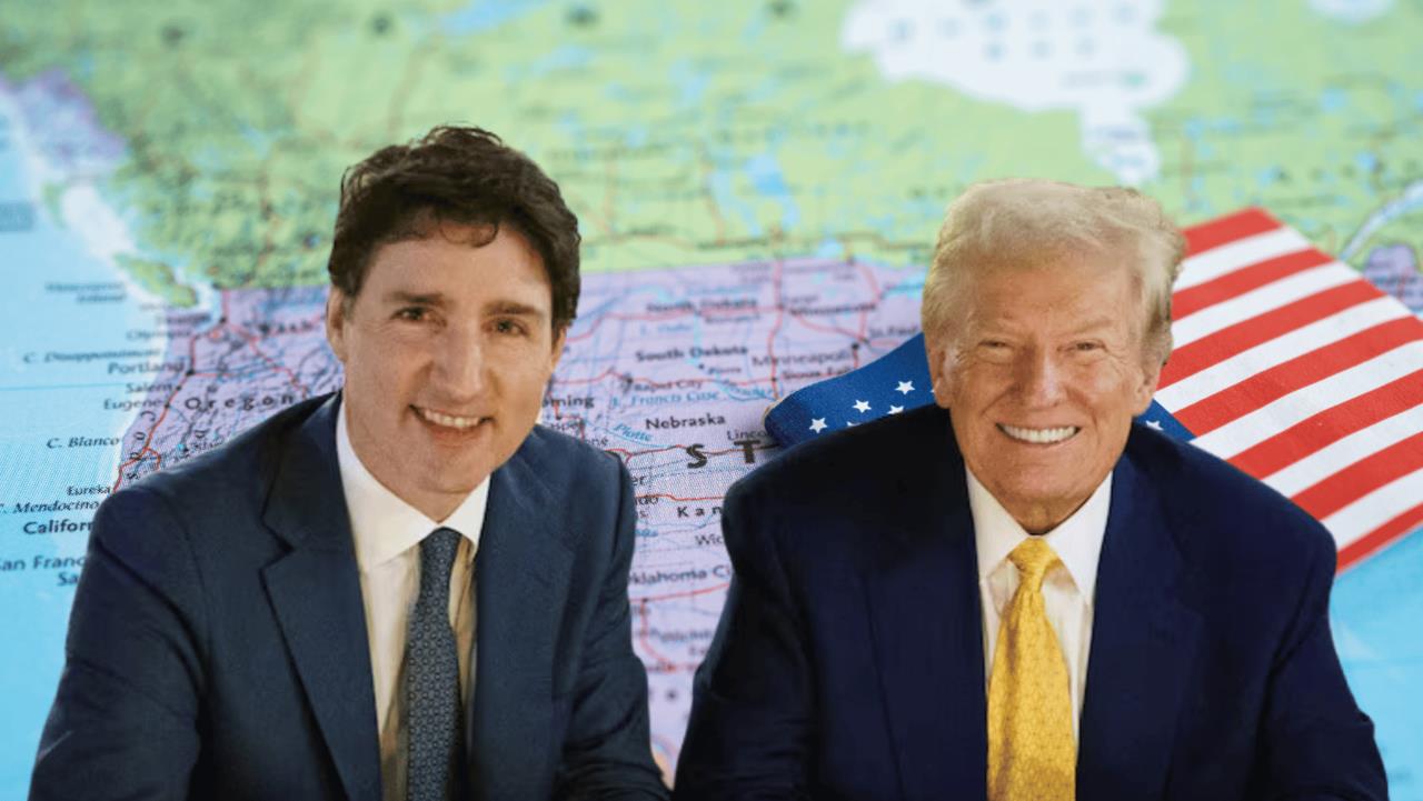 El presidente electo Donald Trump llamó a Justin Trudeau presidente del estado de Canadá. Foto: Canva | X - Justin Trudeau.