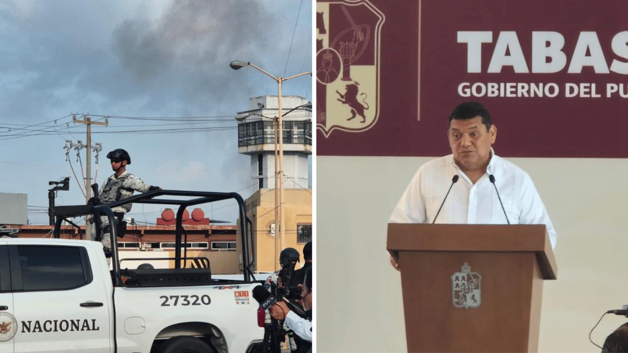 El gobernador de Tabasco explicó que los reos que iniciaron el motín en el penal de Villahermosa planeaban fugarse. Foto: Armando de la Rosa.