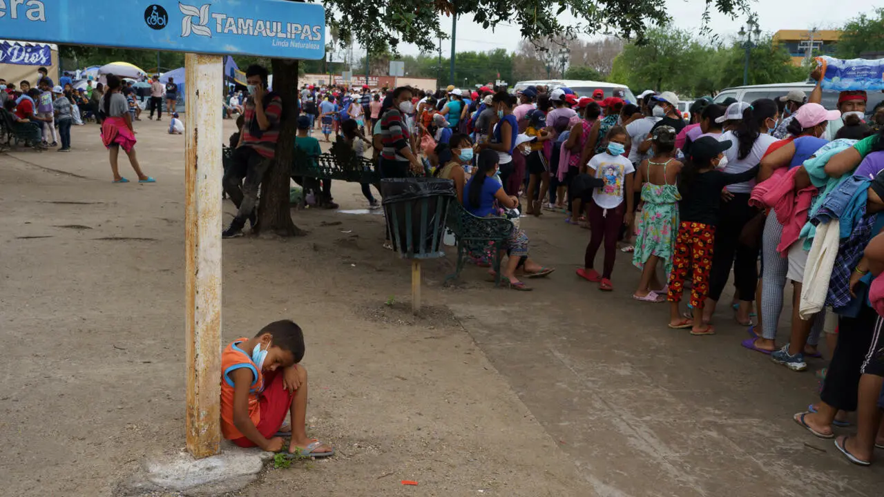 Migrantes en Tamaulipas. Foto: Redes Sociales