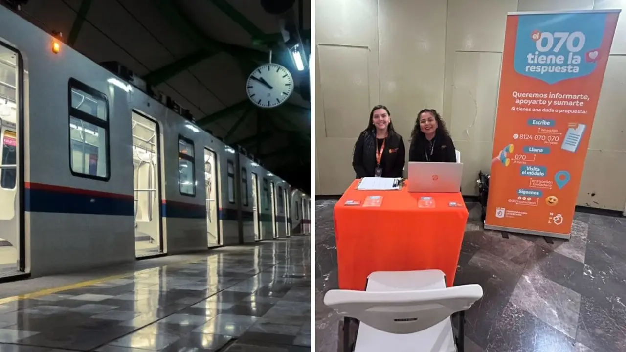 El módulo itinerante 070 facilita trámites gubernamentales en metro. Foto:  @070nuevoleon y @metrorrey.oficial en Instagram.