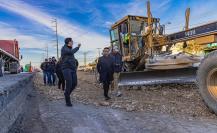 César Garza supervisa la ampliación de la carretera Apodaca - Agua Fría