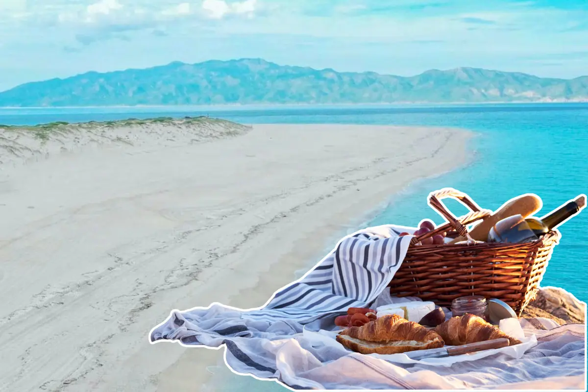 Ideas de picnics en la playa. Foto: @BcsMag - X | Canva