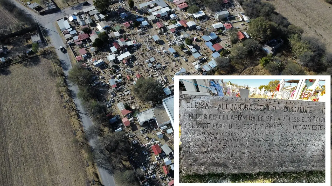 En Durango hay un panteón que guarda en sus tumbas la historia de la muerte de 5 hijos de una familia a causa de una presunta pandemia. Foto: David Robles/ Alejandro Ávila.