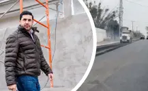 Alcalde de Salinas Victoria, Raúl Cantú, supervisa pavimentación de calles