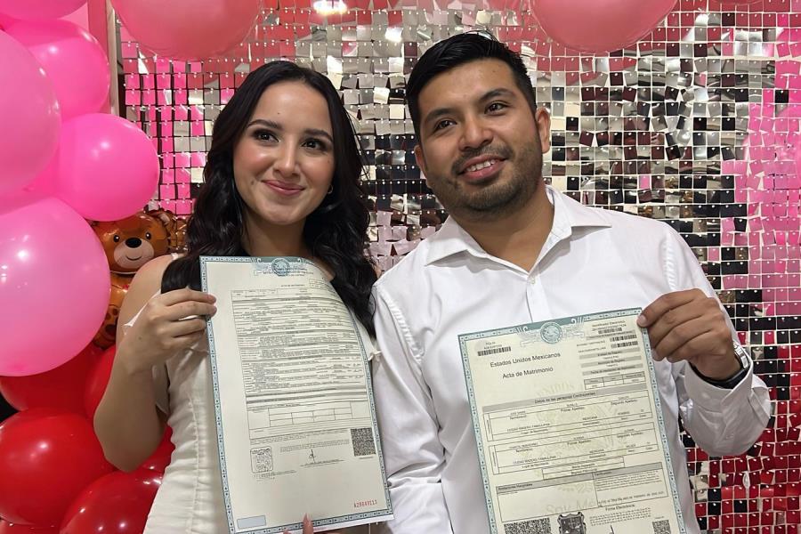 Chantal y José se casan para festejar el Día de San Valentín