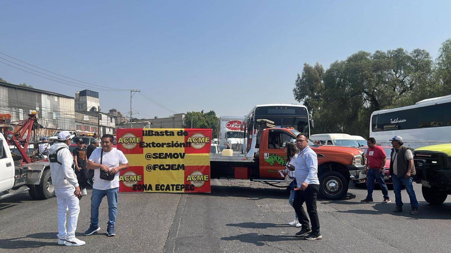 Los transportistas llegaron a un acuerdo con la Secretaría de Gobernación para retirarse de las vías principales del Edomex. Imagen: Israel Lorenzana