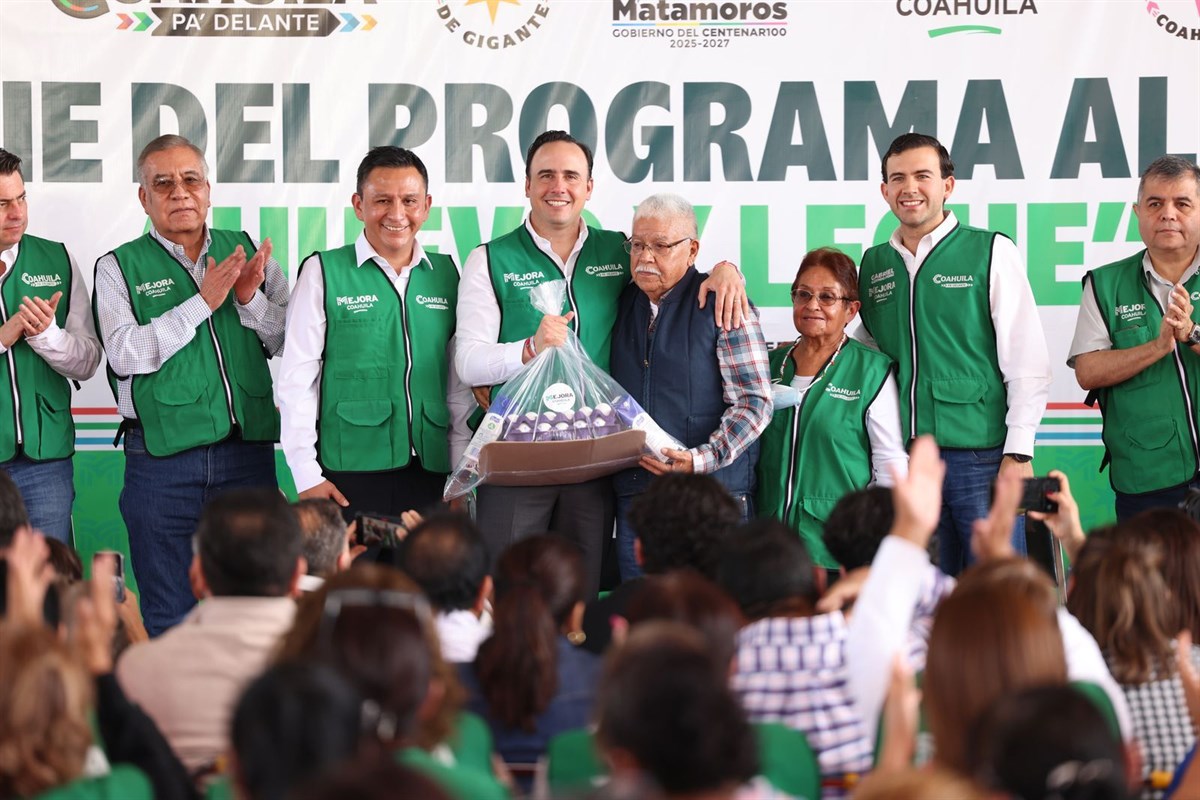 Arranque del programa alimentario Huevo y leche en Coahuila / Foto: Gobierno de Coahuila