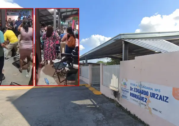 VIDEO | Carnaval de secundaria en Mérida termina en golpes