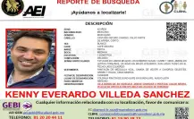 Autoridades buscan a Kenny Villeda Sánchez, desaparecido en Guadalupe