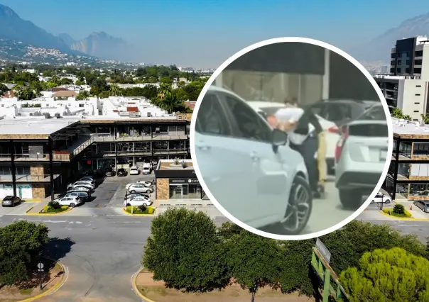 VIDEO I Pelea por estacionamiento en plaza comercial de San Pedro deja un hombre herido