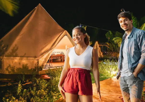 El pueblito con cenotes de Yucatán ideal para acampar entre lujo y naturaleza