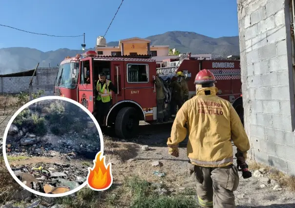Incendio en Lomas de Zapalinamé: arroyo repleto de basura desata caos en Saltillo