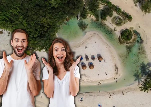 La playa de la Riviera Maya que es única en México porque conecta un cenote con el Mar Caribe
