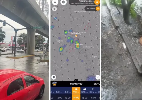 Lluvias intensas y granizo azotan a Monterrey y su área metropolitana