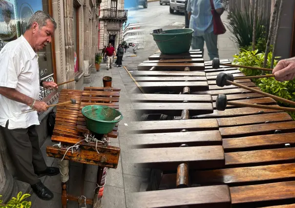 Leopoldo y la marimba, una historia de más de 50 años que hoy comparte en las calles de Durango 