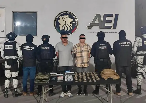 Detienen a dos generadores de violencia con droga y armas en Monterrey